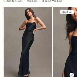 BHLDN Saylor Cowl-Neck Satin Maxi Dress Size Small